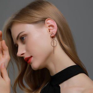 3/28💐 Simple Smooth circle Geometric stud Earring